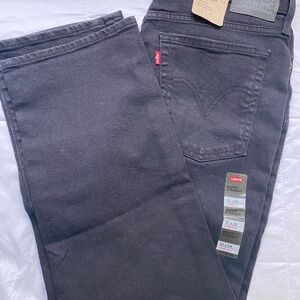 Levi's Black Slim Straight Jeans Classic Style